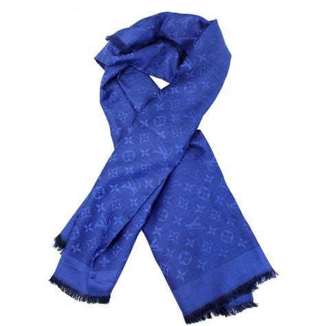 louis vuitton blue scarf.